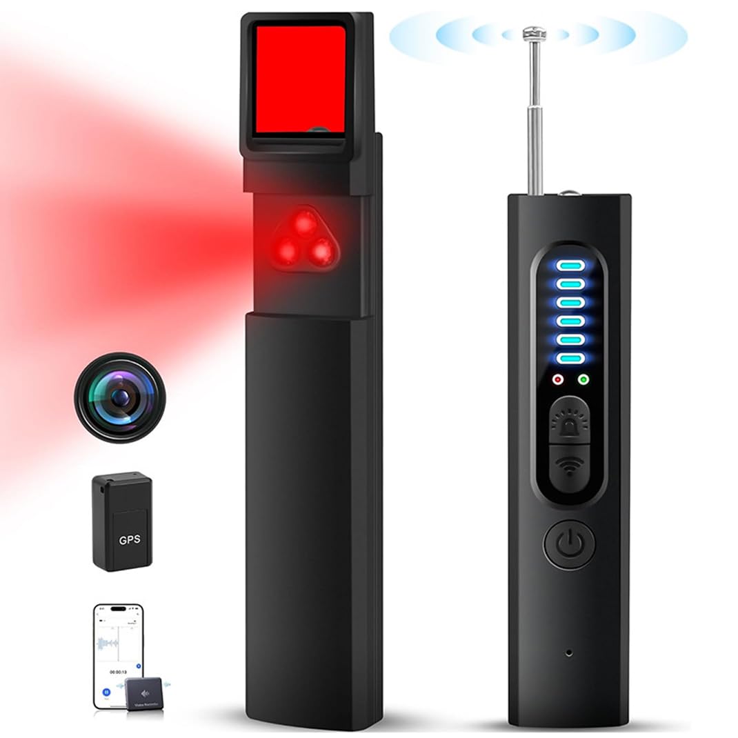 BSLVWG Hidden Camera Detectors, Anti Spy Detector, Bug Detector, GPS Detector,Camera Finder RF Scanner Device Detector for GPS in Car Tracker Wireless Listening Device Camera Finder in hotel