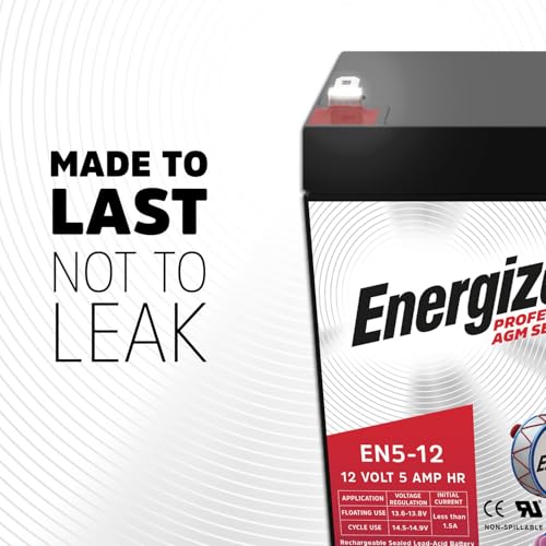 Energizer EN5-12, 12 Volt 5 Amp Hr, Long Lasting Sealed Lead Acid AGM Rechargeable Battery Ideal for Use in Garage Door, Alarm Panels, Kids Ride On, Backup Power, and More by Energizer - Image 3
