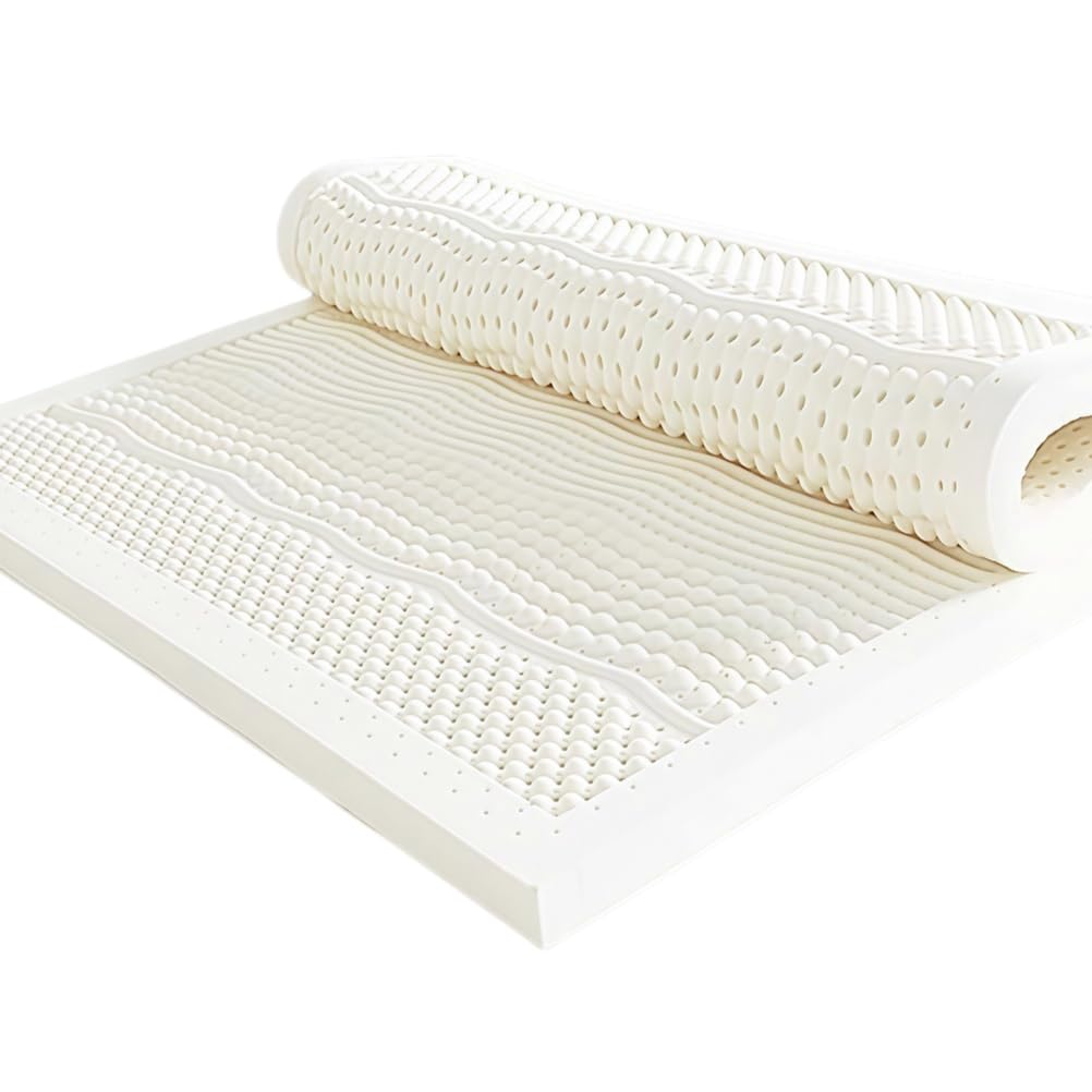 Surmatelas en Latex Naturel, Mousse à mémoire de Forme, pour Un Sommeil Frais et Un Bon Soutien, 5 cm d'épaisseur, 80 x 200 cm