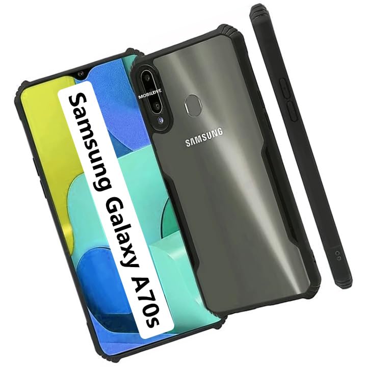 COBERTA Back Cover for Samsung Galaxy A70 Back Cover Case - Black Transparent (B0CGJ3MDFH) Amazon Price History, Amazon Price Tracker