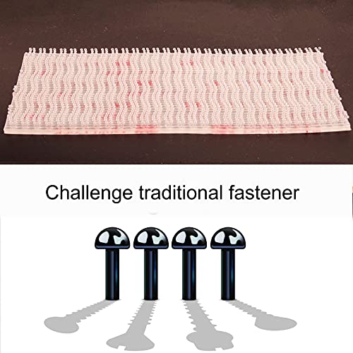 Dual Lock Fastener 1in x 2in 8pcs, Reclosable Interlocking Tape Heavy Duty EZ Pass Holder, Adhesive Hook Lock Sticky Back Mushroom Mounting Tape Clear Color for Indoor and Outdoor - Thumbnail 4