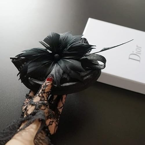 Tocado elegante para boda nupcial, tocado de iglesia, tocado de moda, horquillas de plumas para fiesta Cover