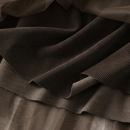 Jupe longue en tulle café pour donner du volume aux robes plissées