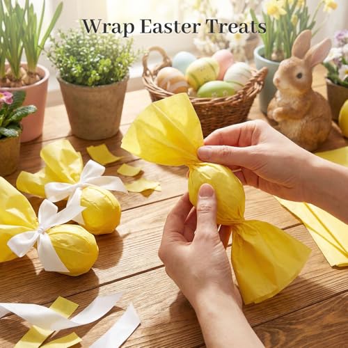 Image of Koogel 330 Sheets Yellow Tissue Paper, 14 X 10 inches