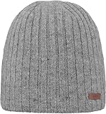 Barts Bonnet Haakon Lambswool Homme   pour l'hiver Bonnets decontractes avec Doublure Hiver Automne Hiver   Taille Unique Gris