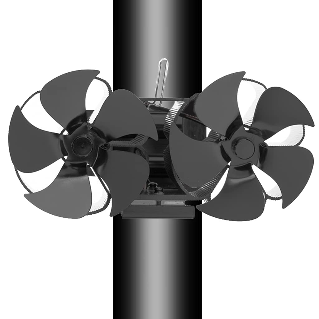 10 ventiladores de estufa para el hogar, ventilador alimentado por calor, distribución eficiente del calor para troncos de madera, hogar silencioso BG703