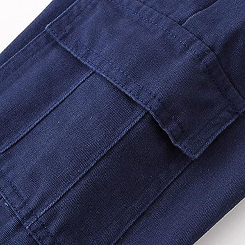 Moonker Cargo Pants for Toddler Boys Girls Elastic Waist Solid Color Jogger Pants with Pockets Y2k Girls Size 162