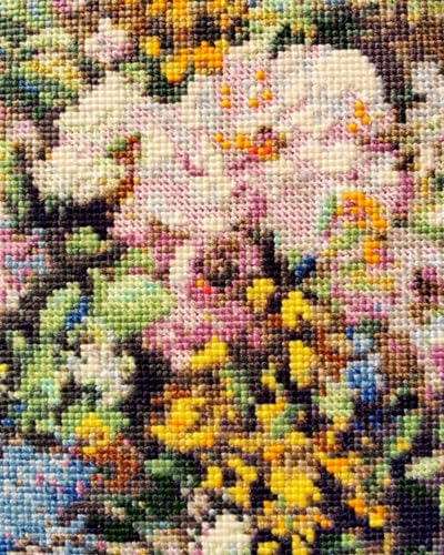 Image of RIOLIS - Spring Bouquet According to P.A.Renoir 2137, Cross Stitch Kits 15 inch x 19 inch, Cross Stitch Kits for Adults, Floral Counted Cross Stitch Kits, Embroidery Kit for Beginners & Advanced