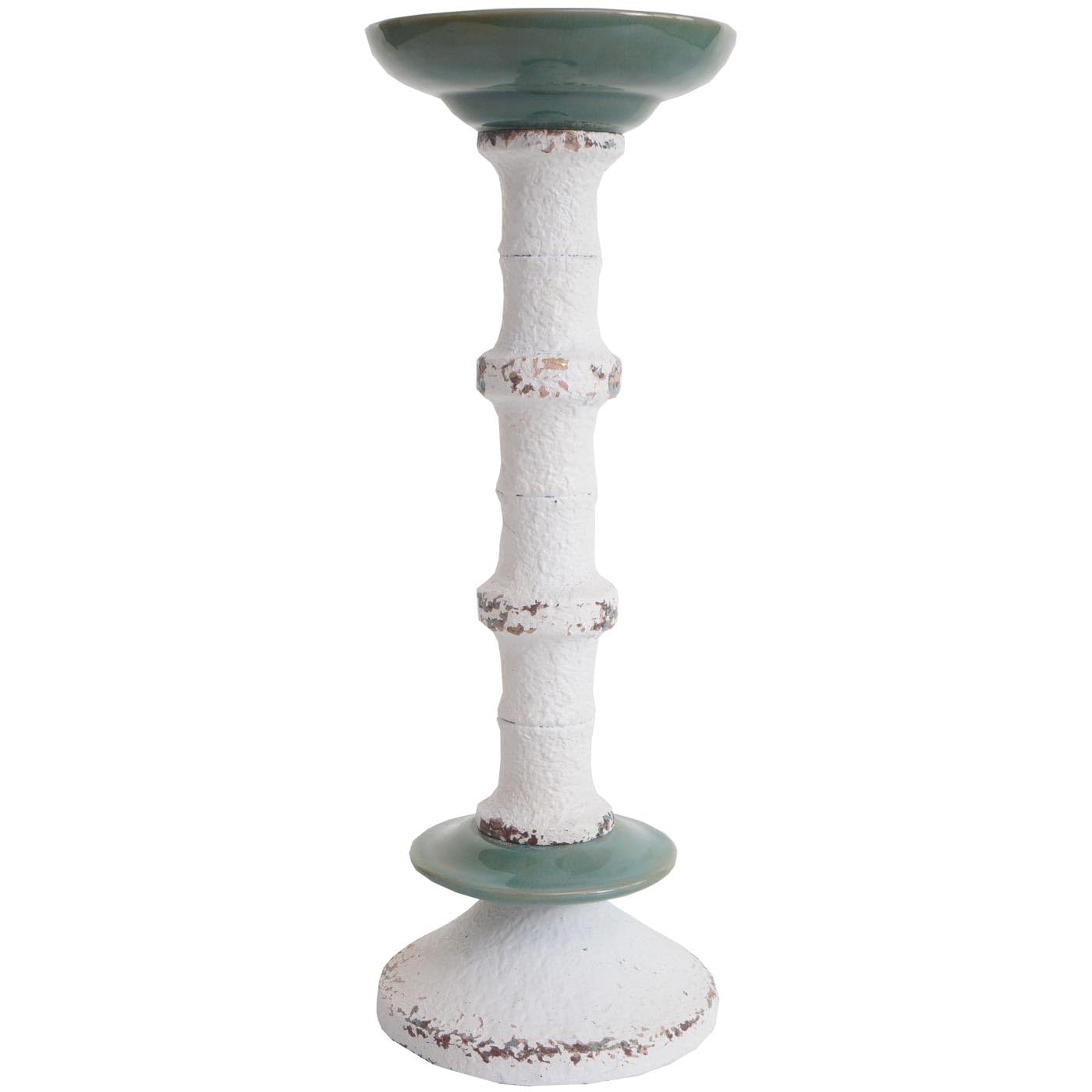 Mendler 2er-Set Kerzenständer HWC-N35 Metall Keramik Höhe 36cm