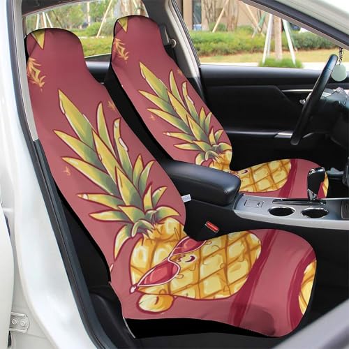 Couvre-siège auto imprimé ananas universel et extensible pour camionnette et SUV - 5