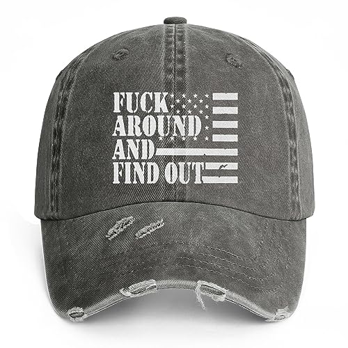 Supload Brown Mesh Baseball Cap Fuck Around and Find Out Hat for Young Adults Unisex Golf Hat