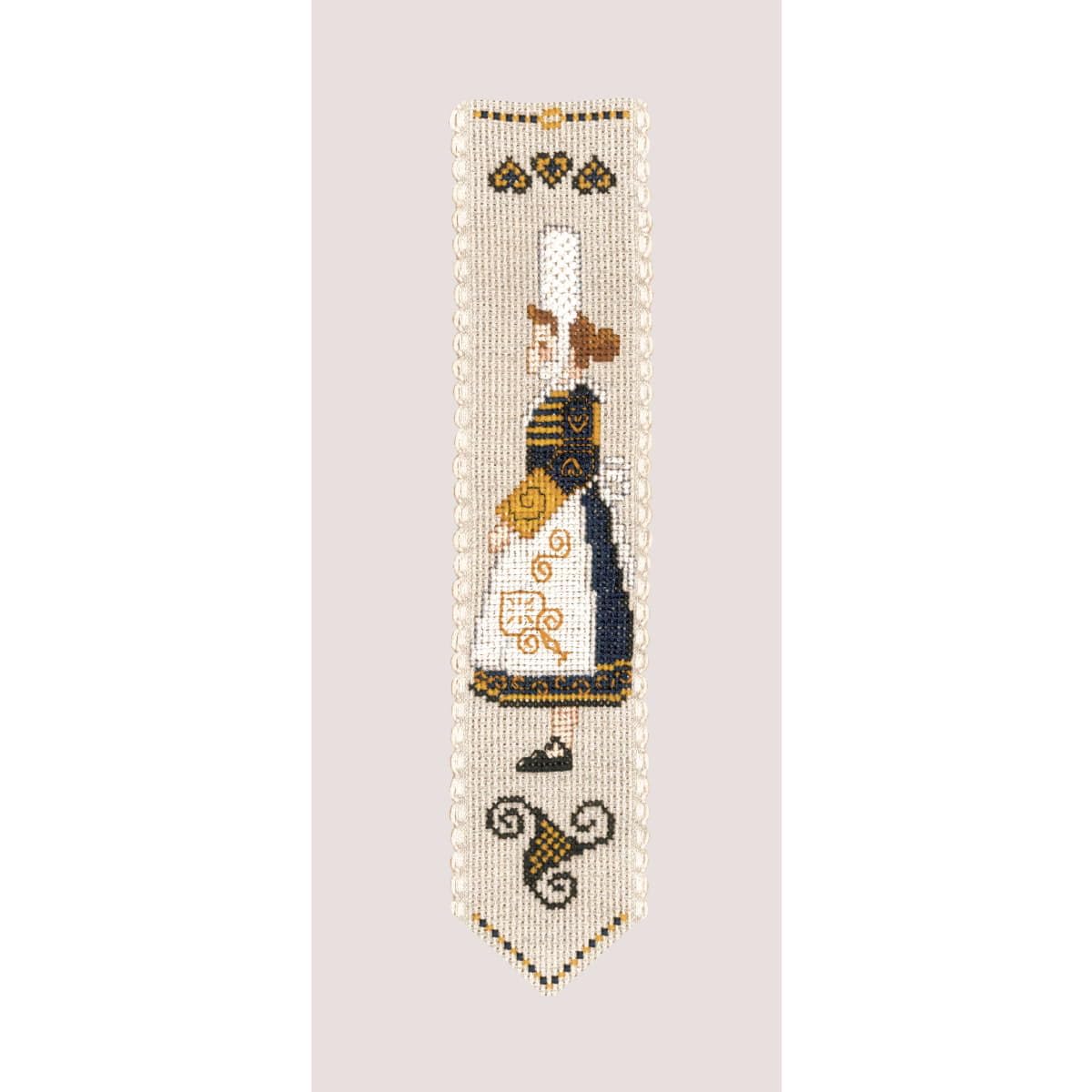 Le Bonheur des Dames bookmark counted cross stitch kit ""Bretons"", 5x20cm, DIY