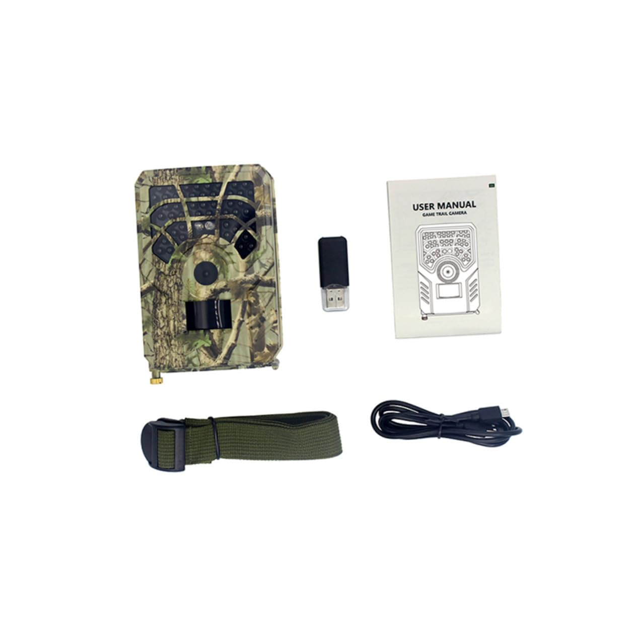 POPETPOP Caméra De Chasse 12mp Haute Définition 480p Camouflage sans Batterie Surveillance Extérieure Faune Chasse Nature en Plein Air