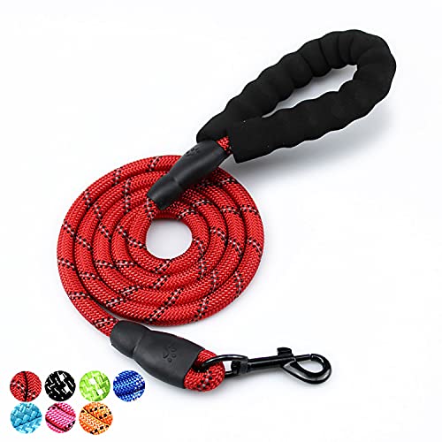 Hundeleine Multicolor Reflektierende Hundeleine Komfortables Nylon 5ft Haustiergriff Armband Geeignet für mittelgroße Hunde Cover