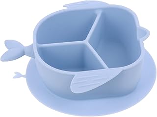 HAKIDZEL 1Pc Placa De Compartimento Placas De Sucção Do Bebê Placa De Alimentação Infantil Tigelas Divididas De Silicone Placas De Sucção Antiderrapantes Placas De Sucção Para Bebê Criança