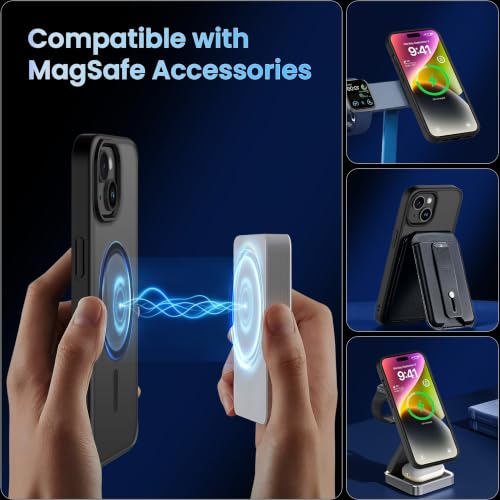 Image of CACOE Magnetic Case for iPhone 13 & iPhone 14 6.1 inch, Matte Black