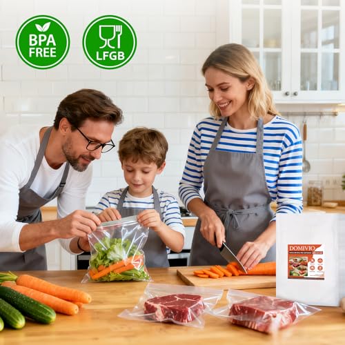 Image of 100PCS Vacuum Sealer Bags Set, 60 Quart 8 inch x 12 inch & 40 Gallon 11 inch x 16 inch, Pre-Cut Food Saver Bags for Vacuum Sealer Machine, BPA-Free Storage Bags for Freezer Meal Prep & Sous Vide