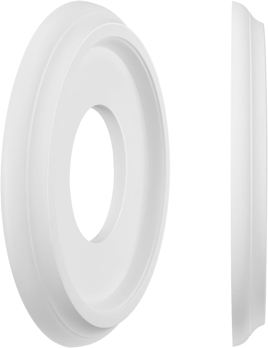 Matte White Polyurethane Round Ceiling Medallion Set
