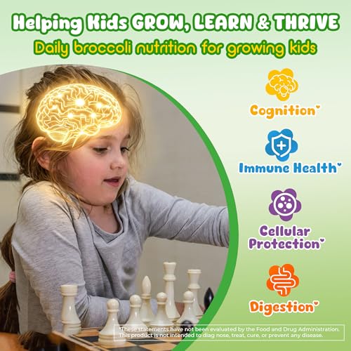 Image of Liposomal Sulforaphane Gummies from Broccoli Sprouts with Superfood, SOD, Beta Glucans, Myrosinase, White Mustard for Kids 4+ & Adults Supports Brain, Cognitive & Focus, Immune, Sugar Free, 120cts