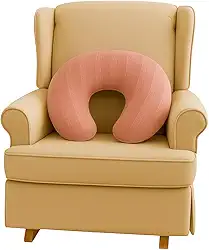 Almofada Para Amamentação Em Tricot Macia Confortável Apoio Ergonômico Para Amamentar Bebê (Rose)