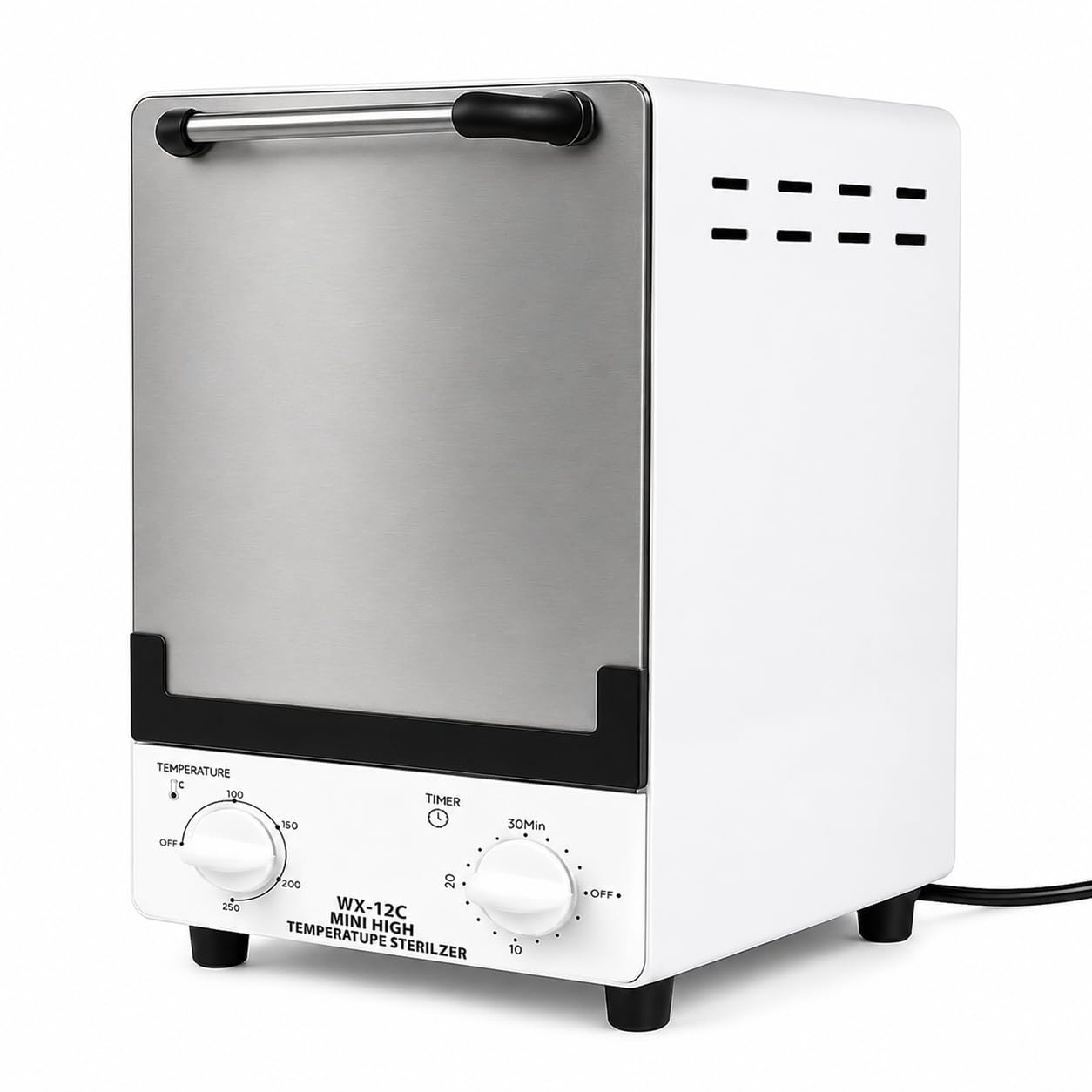 Esterilizador infrarrojo en autoclave, esterilizador de vapor de alta temperatura de 12 L para herramientas de uñas y belleza, control de tiempo y temperatura ajustable para salones y clínicas