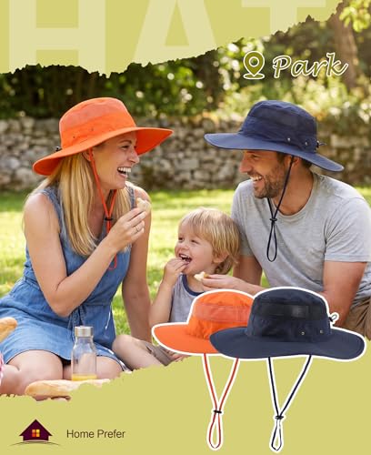 Image of Home Prefer UPF 50+ Men's Sun Hat Wide Brim Bucket Hat UV Protection Hat for Mens Womens Beach Safari Gardening Golf Fishing