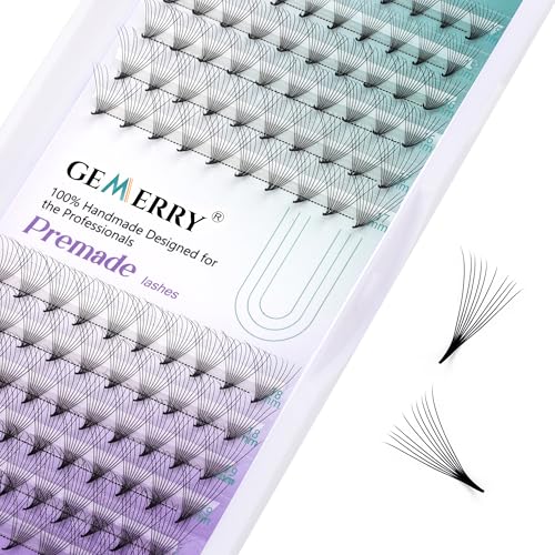 Cils Prefait Premade Fans Cils Volume Russe Extension 10D Cils Bouquet Soie 0.07 D curl 15-20mm Mix Lash Extensions de GEMERRY (10D-0.07-D-mix 15-20mm)