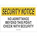 Brady 95484, Security Notice Sign, (Pack of 12 pcs)