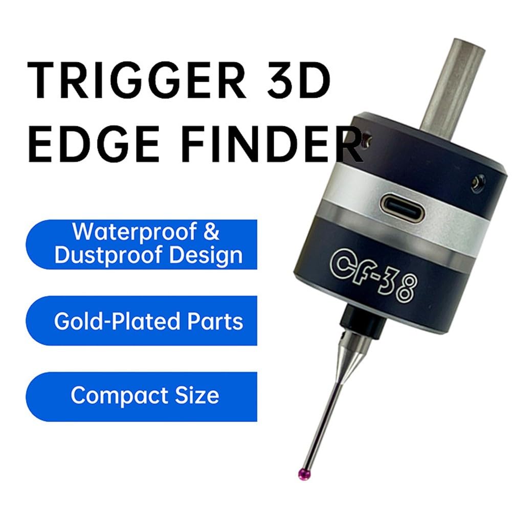CF-38 3D-Kantentaster mit Trigger, hochpräzise, wasserdicht, mit Taster für CNC-Bearbeitungszentren, Drehmaschinen, Fräsmaschinen und Graviermaschinen Probe