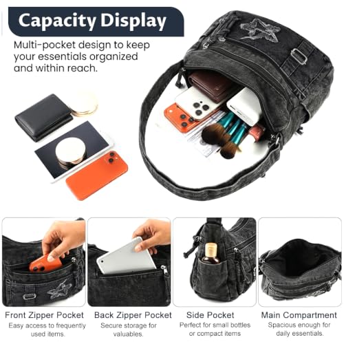 Image of PALAY Women Crossbody Bag Waterproof Nylon Multi-layer Crossbody Bag Casual Satchel Bag Shoulder Bag Messenger Bag Travel Crossbody Bag Day Pack