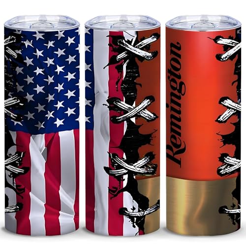 ATHAND 20oz Patriotic American Flag Stainless Steel Tumbler with Lid,1 Pcs
