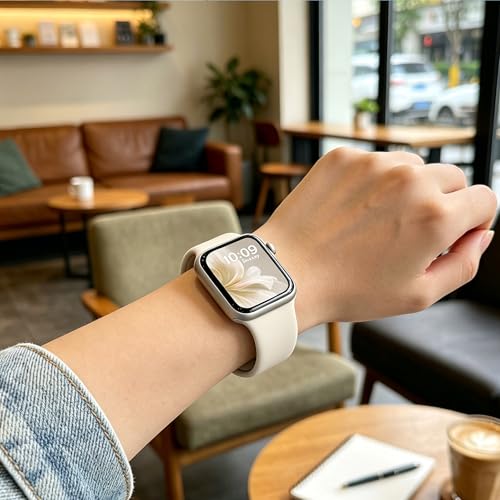 Image of Sport Bands Compatible with Apple Watch Band Women Men 40mm 38mm 41mm 42mm 44mm 45mm 46mm 49mm ,Soft Wristband Waterproof Replacement Strap for iWatch Bands Series 11 10 9 8 7 6 5 4 3 2 1 SE Ultra Starlight
