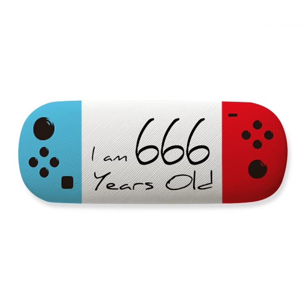 Étui de rangement pour lunettes « I am 666 years old » en microfibre noire - 4