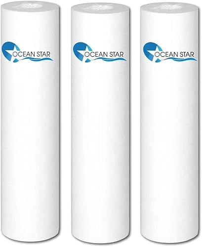 OCEAN STAR - Filtro de sedimento de 5 micrones, 10 x 2.5 pulgadas, cartucho de filtro para toda la casa, compatible con filtros de agua, paquete de