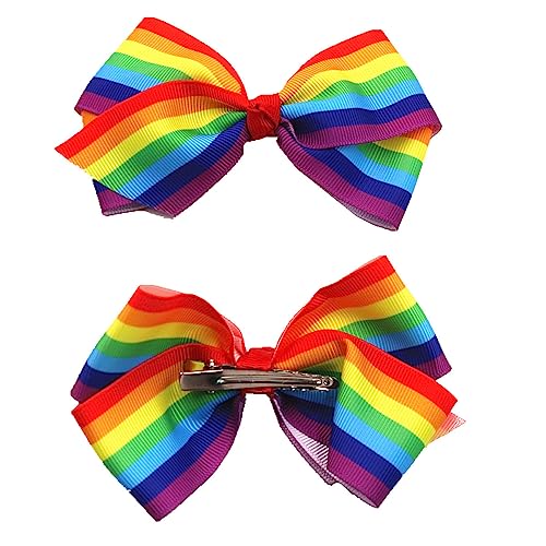 Pinzas para cabello arcoíris 2 piezas 4 pulgadas miniatura 2