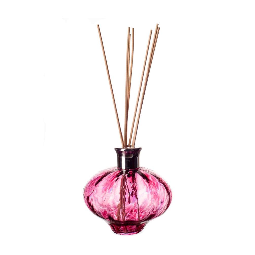 Amelia Art Glass Glass Reed Diffuser Oval in Optic Pink