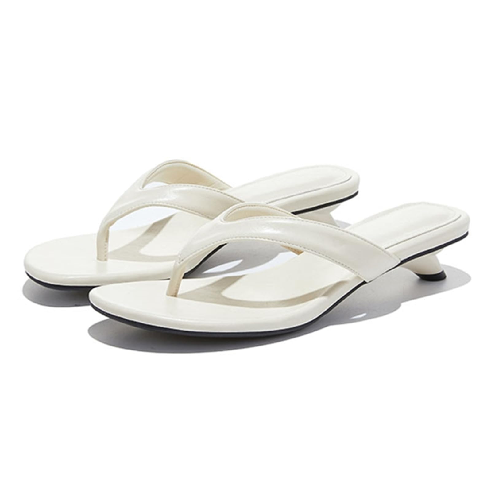 Ciabatte infradito da donna in pelle, scarpe estive con tacco alto, sandali infradito sexy, antiscivolo di alta qualità Street Style