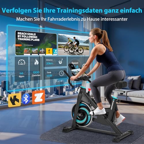 Heimtrainer-Fahrrad-mit-App-Advamsoler-Leises-Ergometer-Hometrainer-Fahrrad-mit-LCD-Monitor-Tablet-Halter-Indoor-Cycling-Spinning-Bike-fuer-Kardiotraining-zu-Hause-Bis-160KG - sparfuchs24.io – Top Angebote, Tests & Preisvergleiche