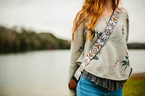 Art Tribute Guitar Strap Vintage Woven W/Free Bonus- 2 Picks + Strap Locks + Strap Button. Best Gift For Bass, Electric & Acoustic Guitars For Guitar Players Men & Women #TOP4