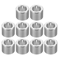 PATIKIL M6 10Stk Aluminum Abstandshalter Runde Metall 6.2mm ID x 10mm AD x 8mm L Dicke Distanzhülsen 1/4\ ID Unterlegscheiben Schraube Abstand für 1/4\ oder M6 Schraubbolzen