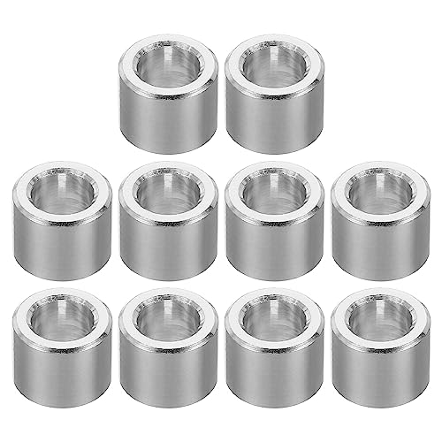 PATIKIL M6 10Stk Aluminum Abstandshalter Runde Metall 6.2mm ID x 10mm AD x 8mm L Dicke Distanzhülsen 1/4\ ID Unterlegscheiben Schraube Abstand für 1/4\ oder M6 Schraubbolzen