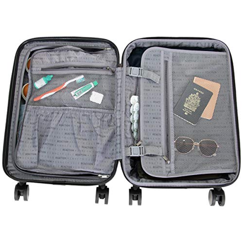 Kenneth Cole Reaction Continuum Hardside 8-Wheel Expandable Upright Spinner Luggage, Charcoal, 20-Inch Carry On #TOP1