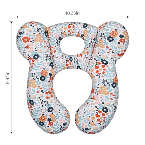Image of Baby Travel Pillow, Infant Kid's Cushion Soft and Skin Friendly for Car Seat, Pushchair and Stroller (Style M)