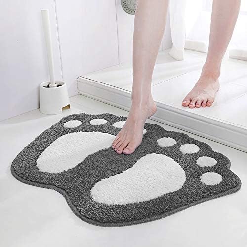 Xilei Absorbent Bath mats Bath Rugs 18.9 x 26.4 Inches for Tub, Shower, and Bath Room (Gray)