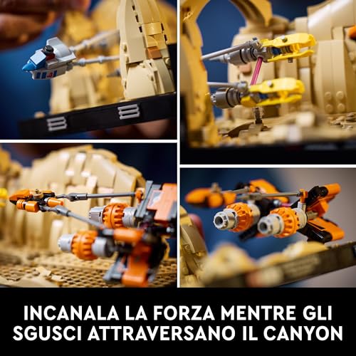 Star Wars Diorama Gara dei Sgusci su Mos Espa di Anakin Skywalker, Kit di Modellismo per Adulti da Costruire dal Film La Minaccia Fantasma, Gadget Regalo da Collezione per Fan, Lui o Lei 75380 - Lego - Immagine 3