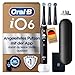 Oral-B iO Series 6 Plus Edition Elektrische Zahnbürste/Electric Toothbrush, Inkl. 3 Aufsteckbürsten, 5 Putzmodi für Zahnpflege, Reise-Etui, Designed by Braun, Schwarz