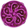 Outward Hound Fun Feeder Slo Bowl – Large 4‑Cup Capacity, Slow Feeding, Medium to Large Dogs, Non‑Slip, Purple, Flower Pattern