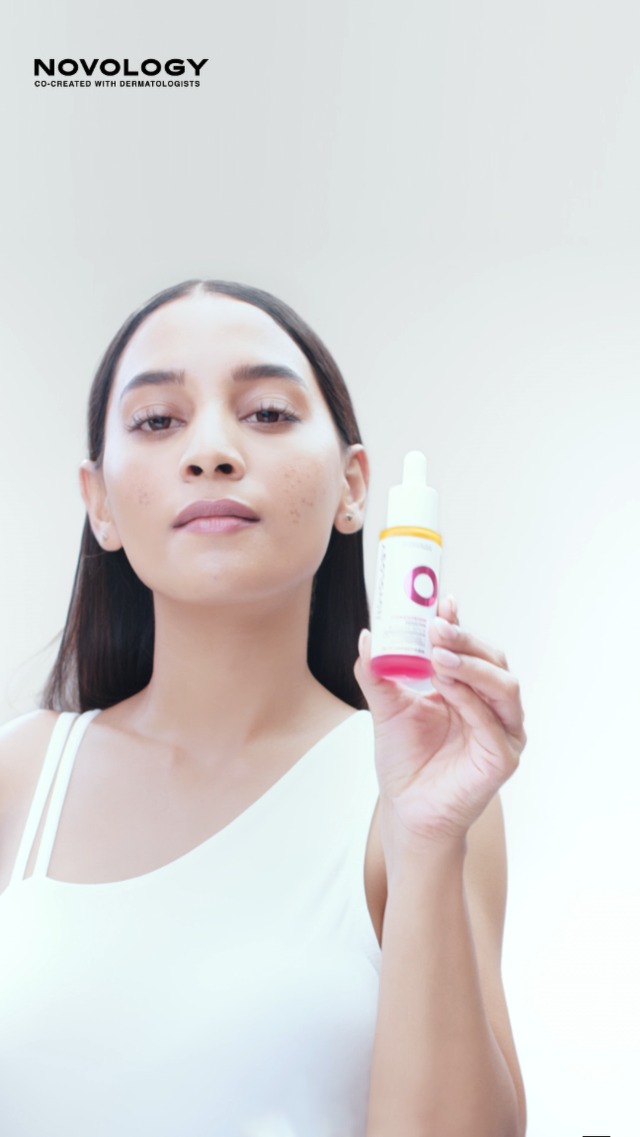 Image of Novology Bi-Phasic Serum for Hyperpigmentation, Dark Spots, Acne Marks and Uneven Skin Tone with Niacinamide and Pro Retinol| Dry-Combination Skin | 10 ML