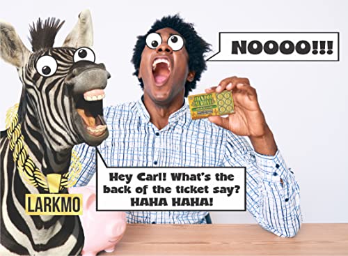 Larkmo Prank Gag Fake Lottery Tickets - 10 Total Tickets, All Same Design, These Lottery Ticket Scratch Off Cards Look Super Real Like A Real Scratcher Joke Lotto Ticket, Win 10,000 #TOP1