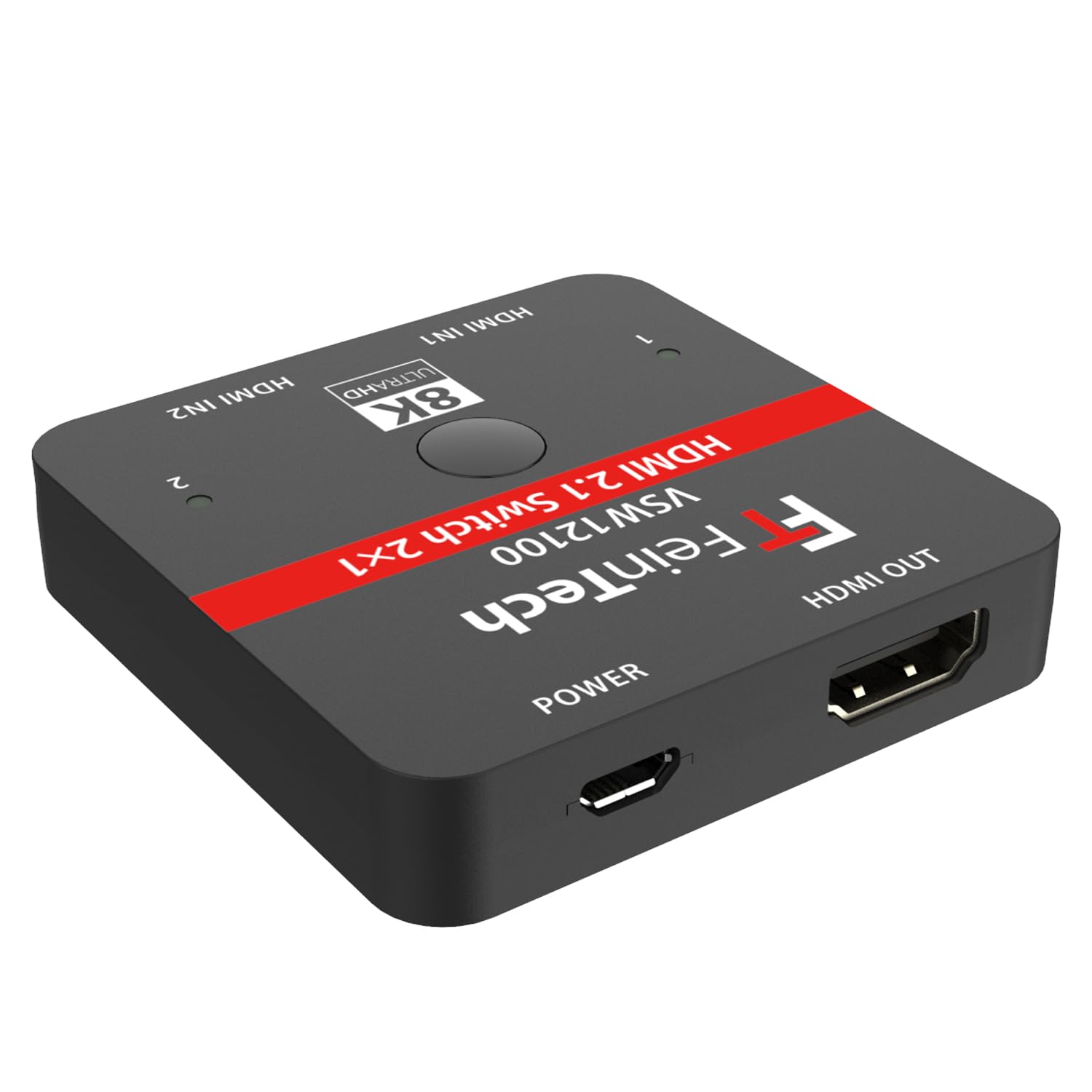 FeinTech VSW12100 HDMI 2.1 Switch 2 in 1 Out 4K 120Hz 8K 60Hz 48Gbps für Xbox PS5